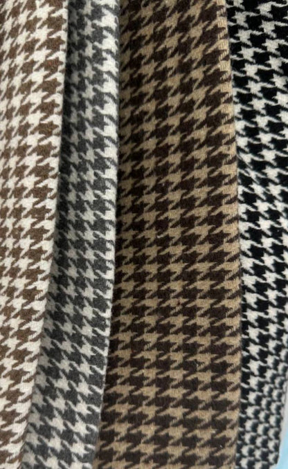 Women's Premium Houndstooth Pattern Blazer Cropped Suit Jacket