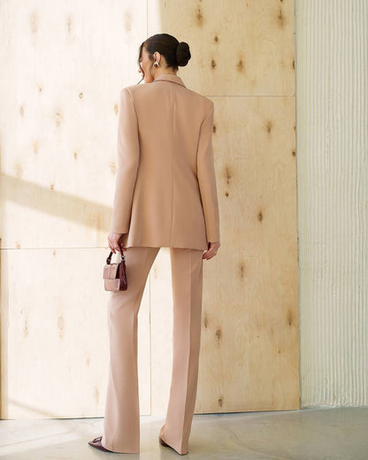 Women's Three-Piece Suit with Vest in Diagonal Suit Crepe Fabric