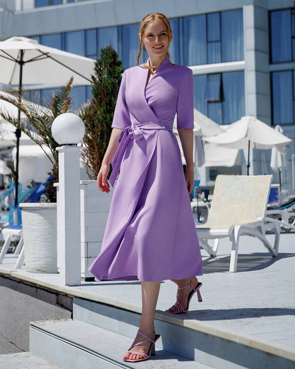 Elegant Wrap Dress in Multiple Colors for Any Occasion