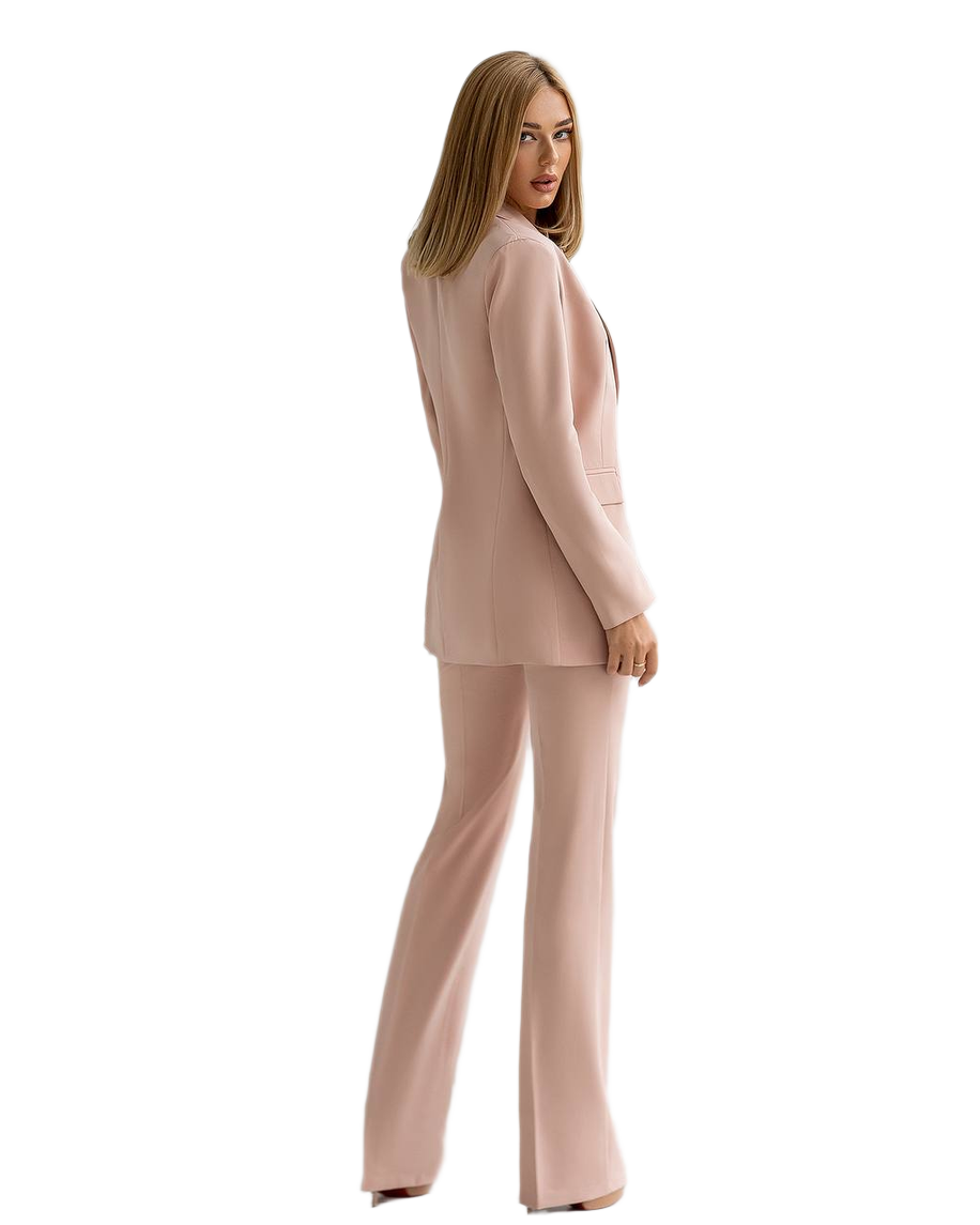 Women's Three-Piece Suit with Vest in Diagonal Suit Crepe Fabric
