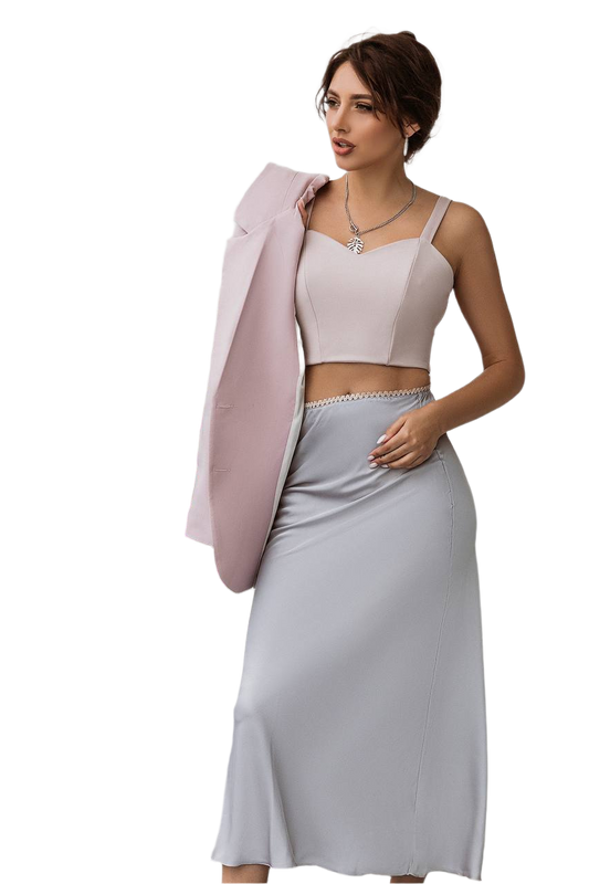 Womens Corset Top in Dense Bandage Knit with Boning