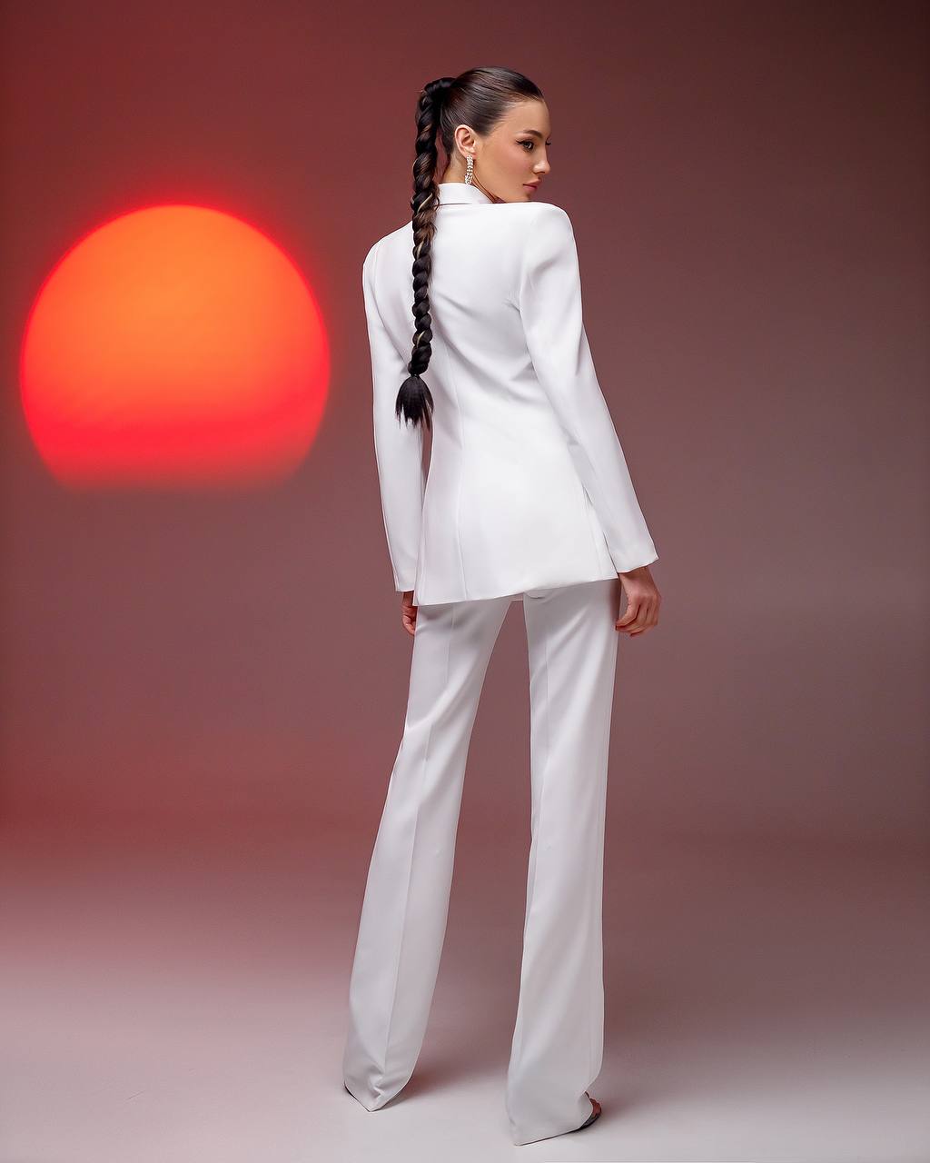 Womens Premium Crepe Diagonale Suit Jacket and Trousers