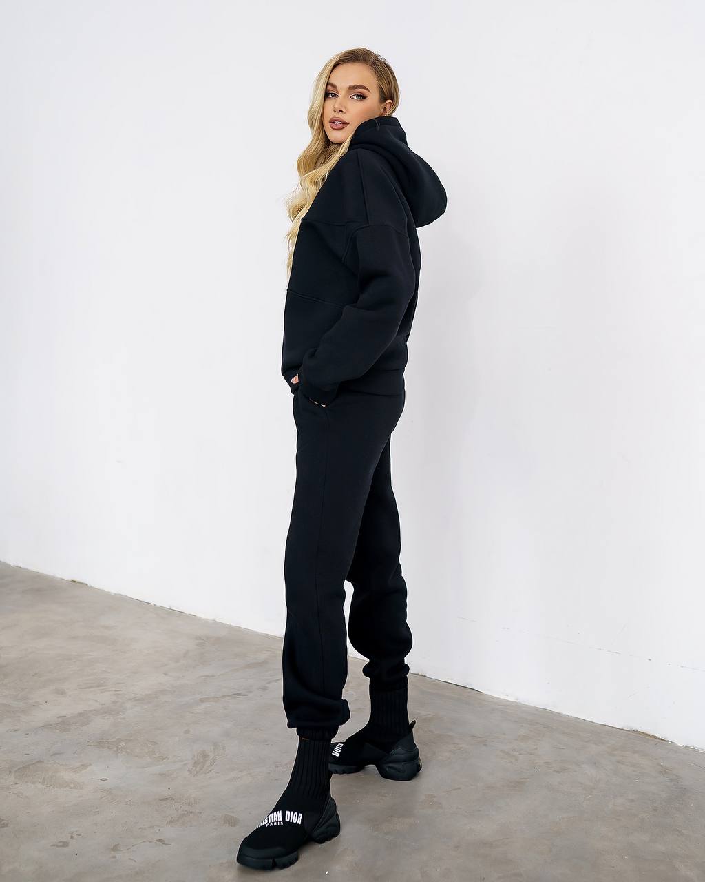 Womens Lux Triple-Knit Fleece Hoodie and Jogger Suit