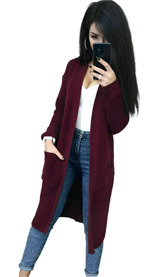 Winston Cardigan for Women with Belt Long Knit Sweater