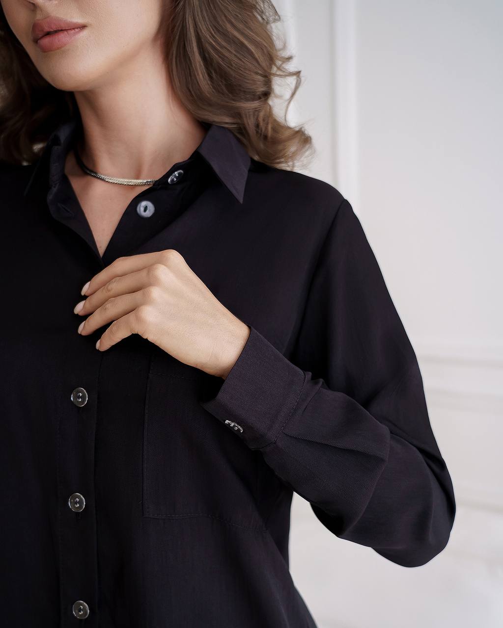 Womens Viscose Twill Shirt and Elastic Waist Pants Suit