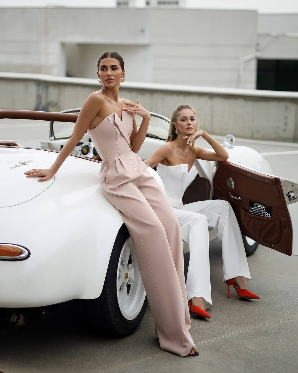 Elegant Bridal Wedding Bridesmaid Prom Graduation Corset Jumpsuit Wide Leg Palazzo Pants Courthouse Wedding with Built In Straps Sexy Chic Dinner Outfit