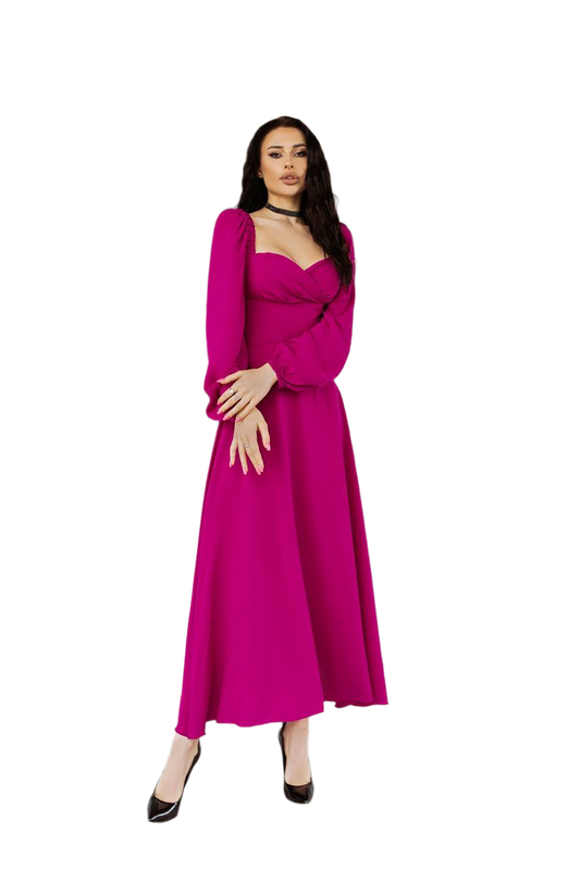 Elegant Long Sleeve Purple Dress for Women