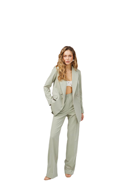 Women's Olive Tweed Suit Set