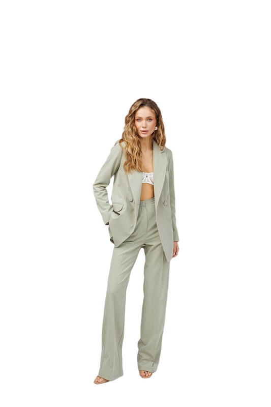 Women's Olive Tweed Suit Set