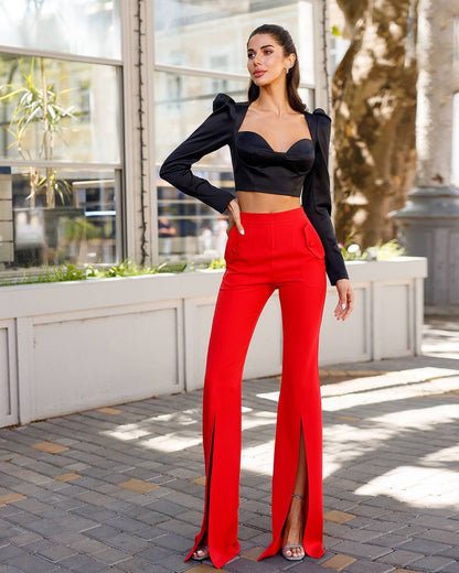Dense Royal Mango Satin Blouse Top for Women in Multiple Colors