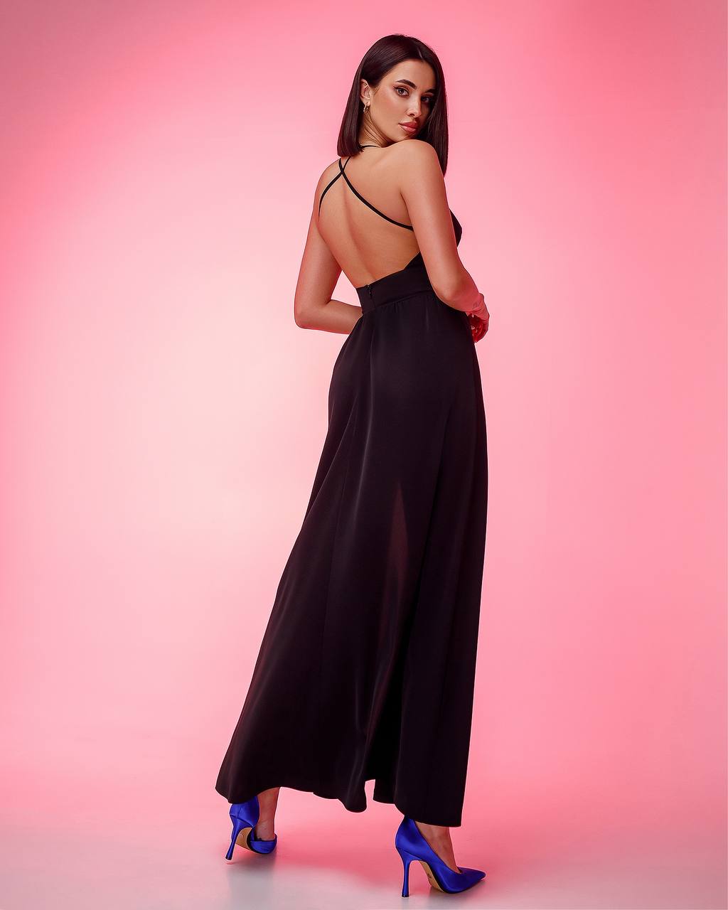 Elegant Crepe Silk Evening Dress for Women