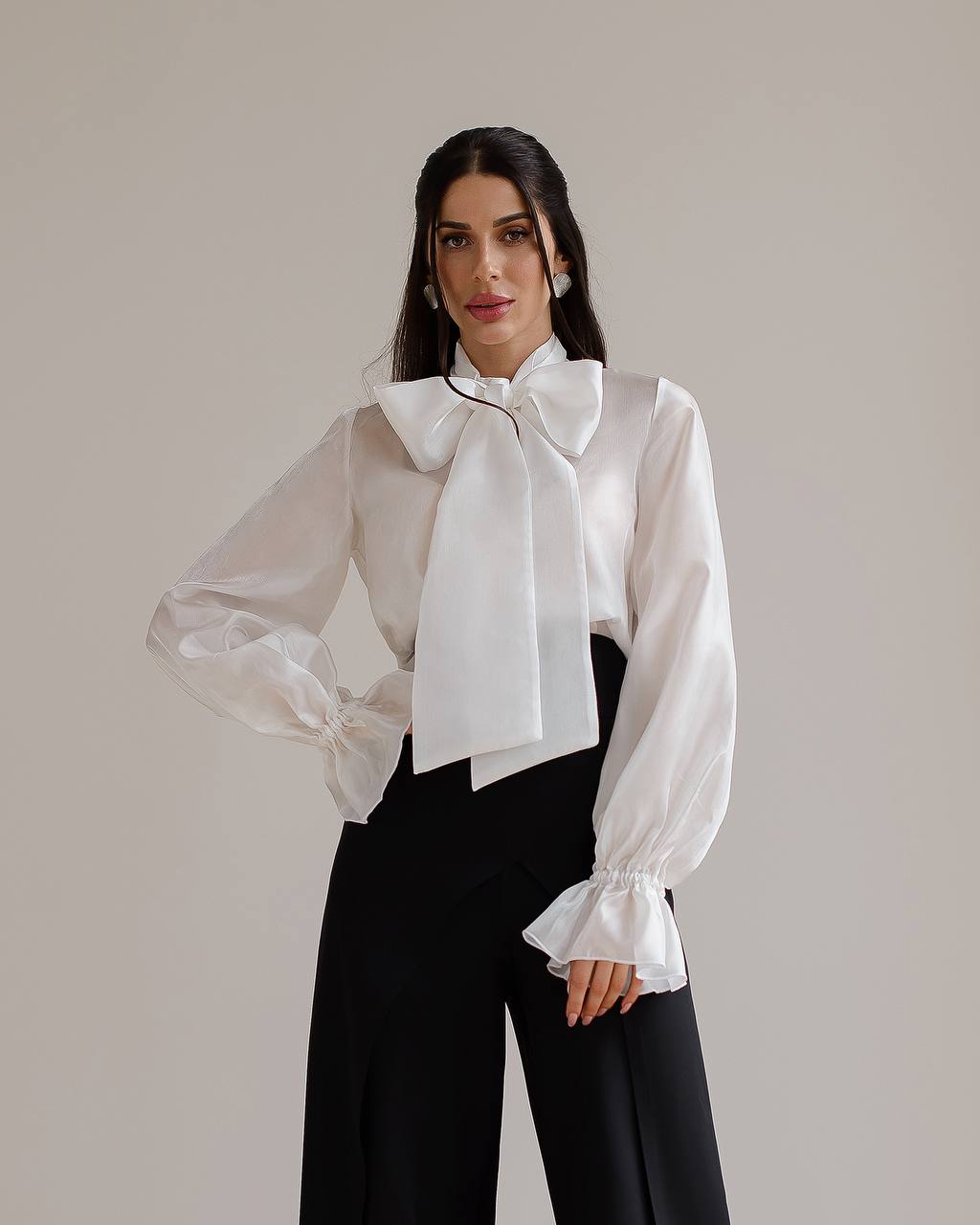 Premium Crepe Diagonal Suiting Pants with Corset Waistband for Women