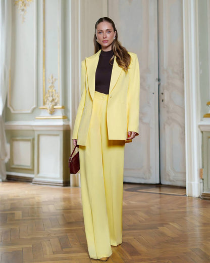 Premium Diagonal Suiting Crepe Womens Suit Jacket and Trousers