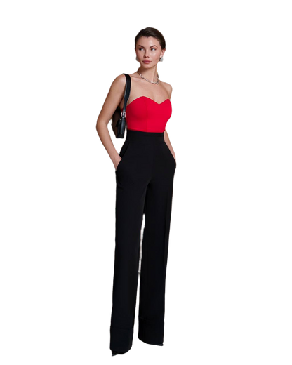 Womens Premium Diagonal Crepe Suit Trousers Black