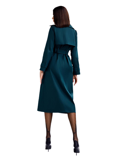 Stylish Cotton Trench Coat for Women with Pockets and Belt Slim Fit Outerwear