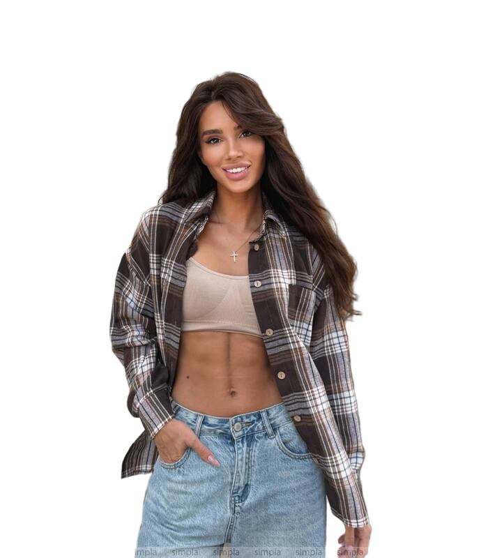 Trendy Loose Fit Plaid Flannel Shirt