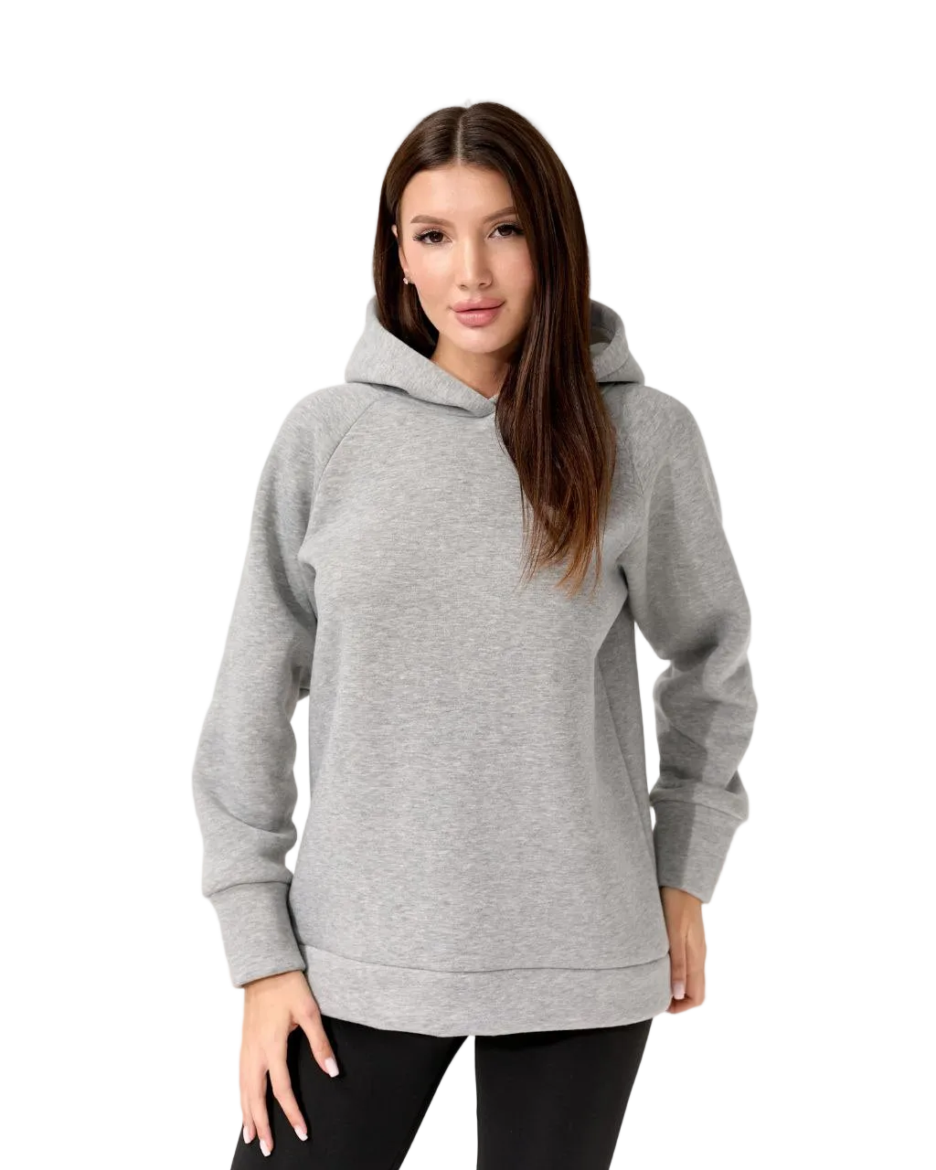 Warm Grey Hoodie Turkish Fleece Pullover Hooded Sweatshirt