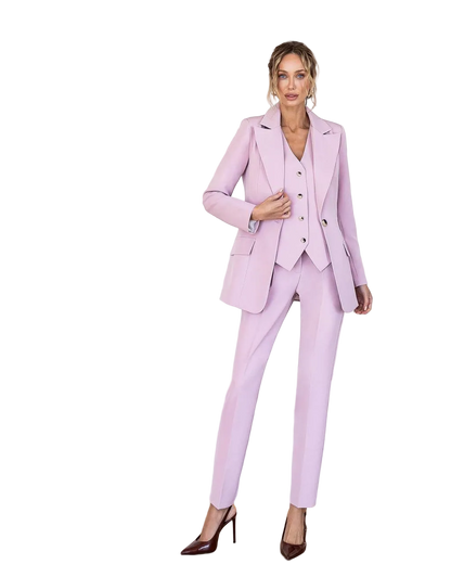 Womens Three Piece Suit with Blazer Vest and Trousers