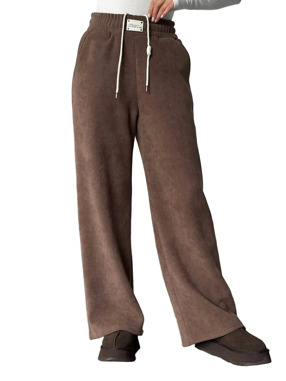 Brown Corduroy Fleece Lined Trousers