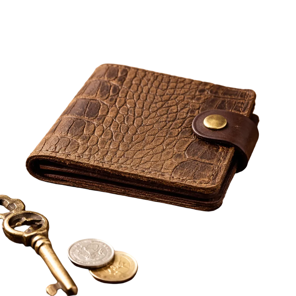 Handmade Mens Genuine Leather Wallet Crocodile Embossing Gift For Him