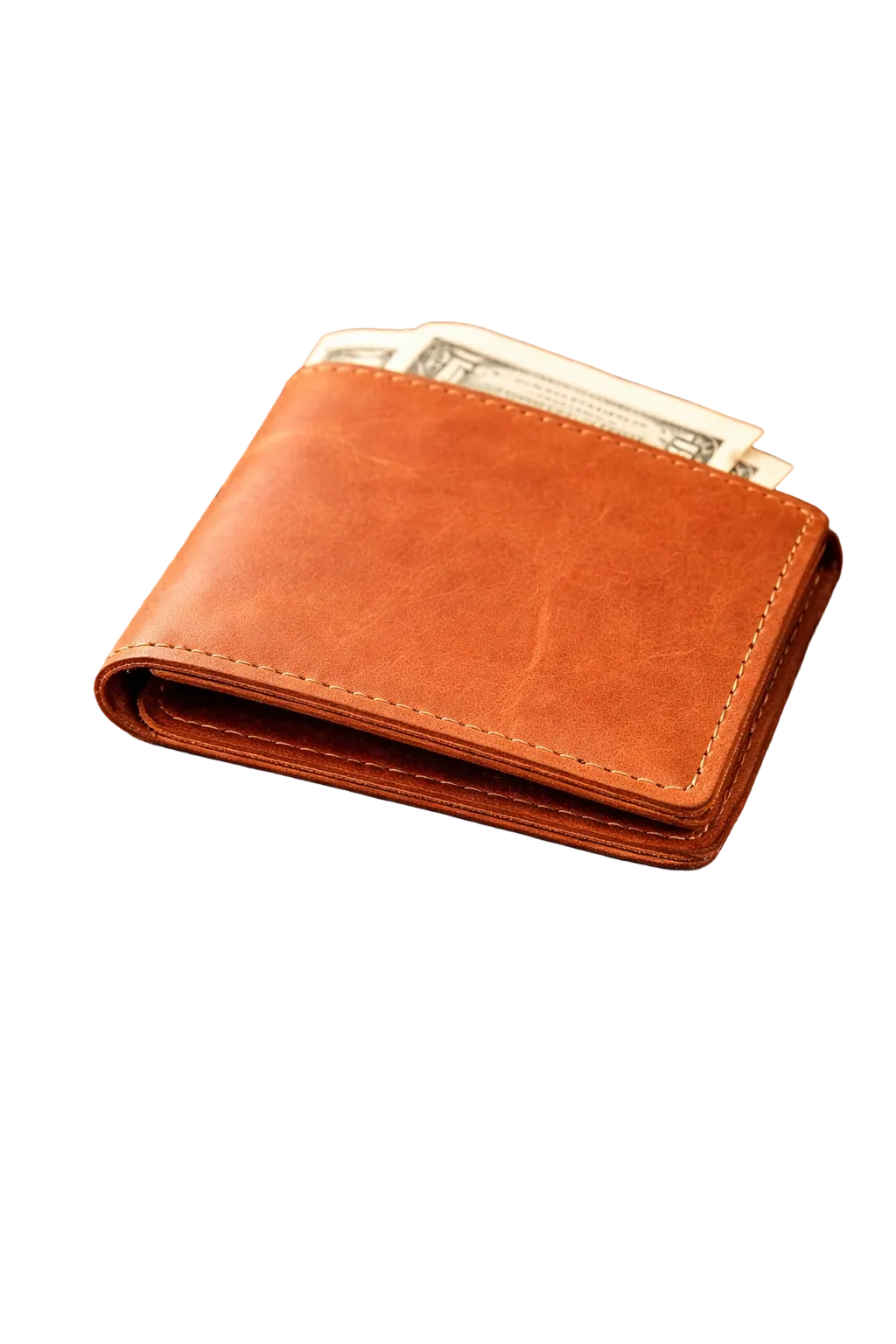 Handmade Mens Leather Bifold Wallet Gift For Him Crazy Horse Genuine Leather Compact Bifold Wallet