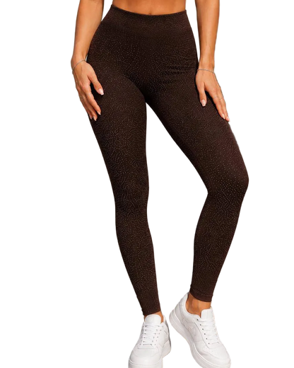 Womens Stretch Rhinestone Leggings Diving Fabric