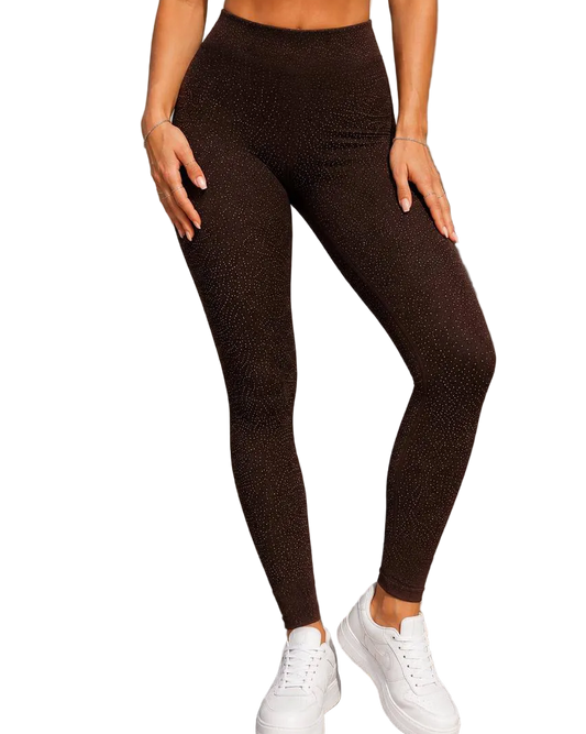 Womens Stretch Rhinestone Leggings Diving Fabric
