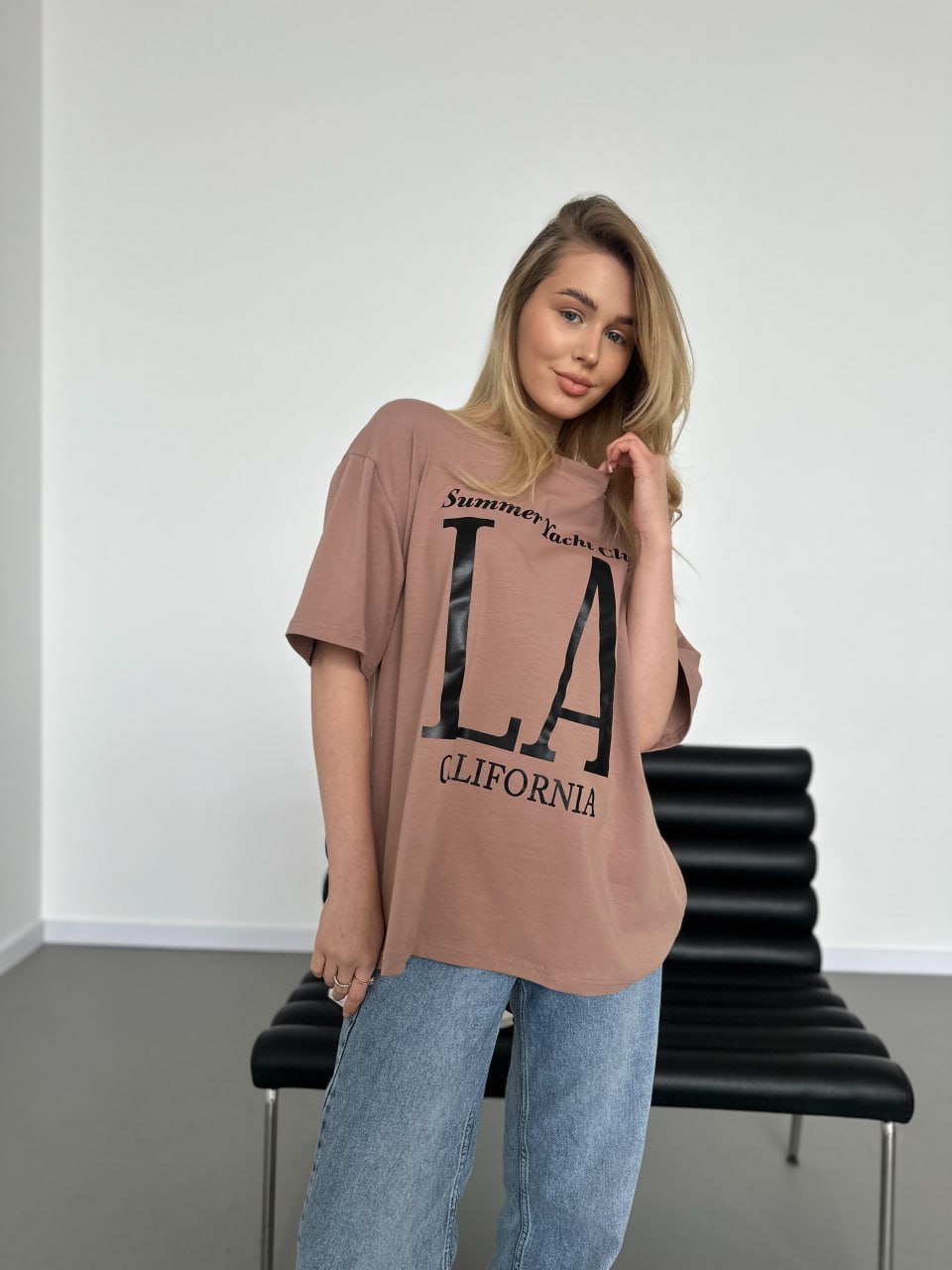 Casual Oversized LA California T-Shirt for Women