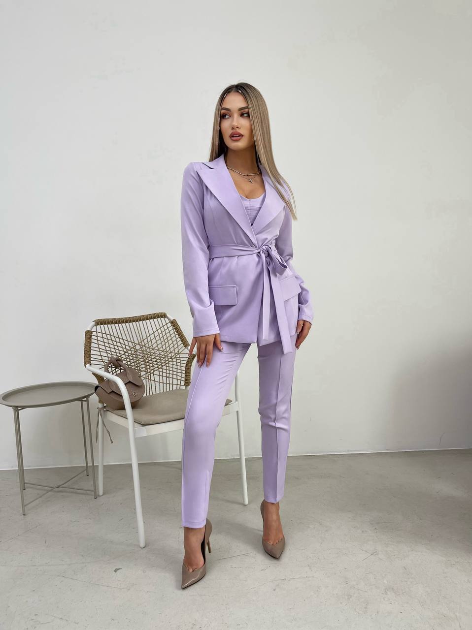 Stylish Three-piece Suit for Women Elegant Pants Set Perfect for Formal Events