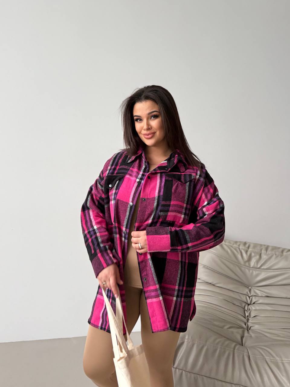 Plaid Flannel Shirt Women's Long Sleeve Oversized Casual Shirt