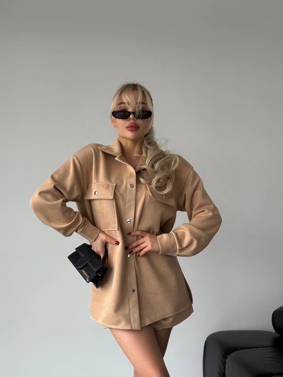 Stylish Two Piece Costume Skirt Shorts and Shirt Perfect for Spring Fashion