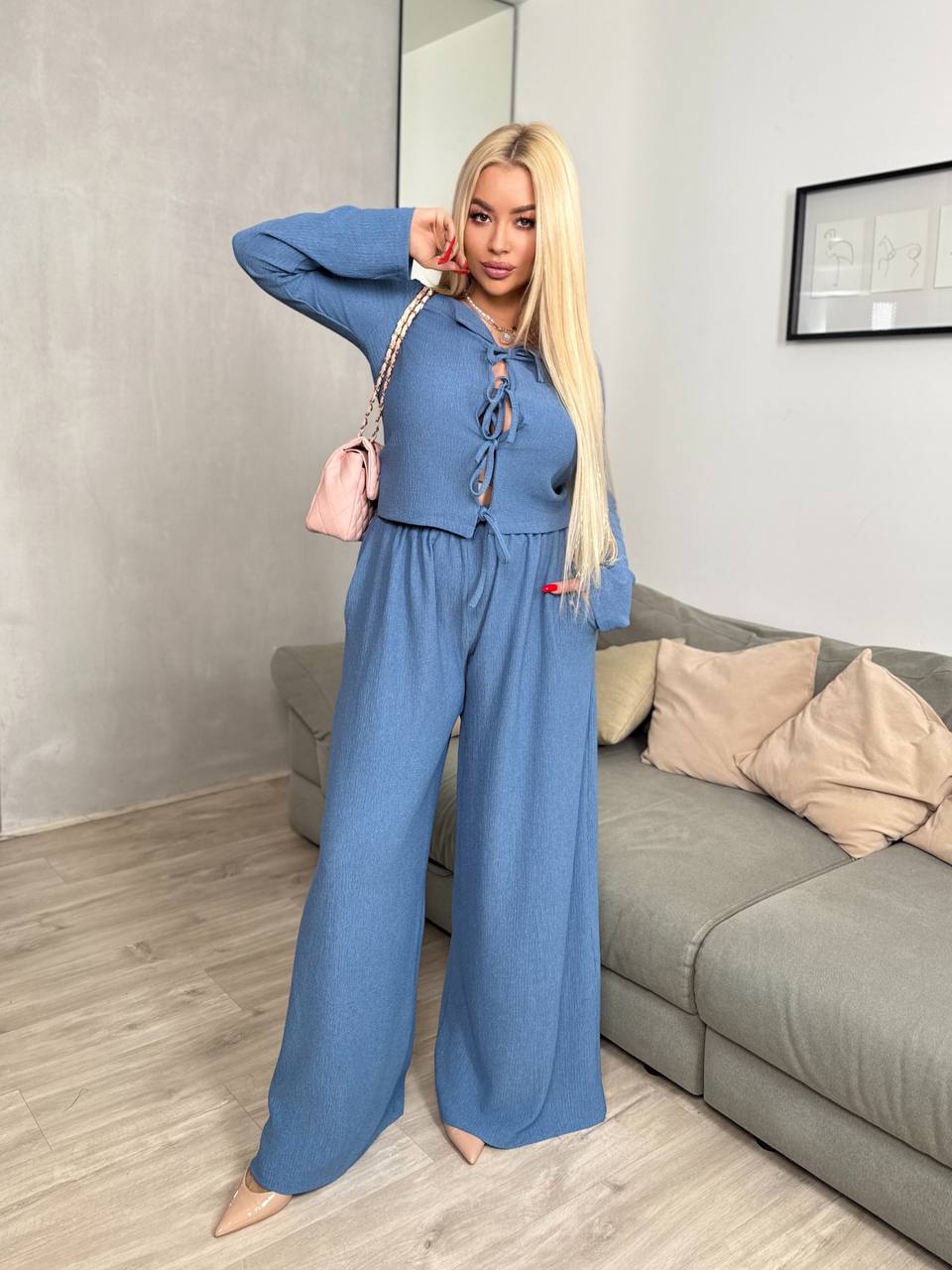 Stylish Blue Costume Set for Women Comfortable Fashionable Outfit