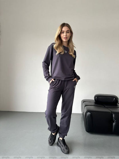 Stylish Men's Sweatshirt with Ribbed Cuffs and Neckline