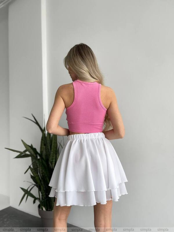 White Lightweight Summer Skirt for Women