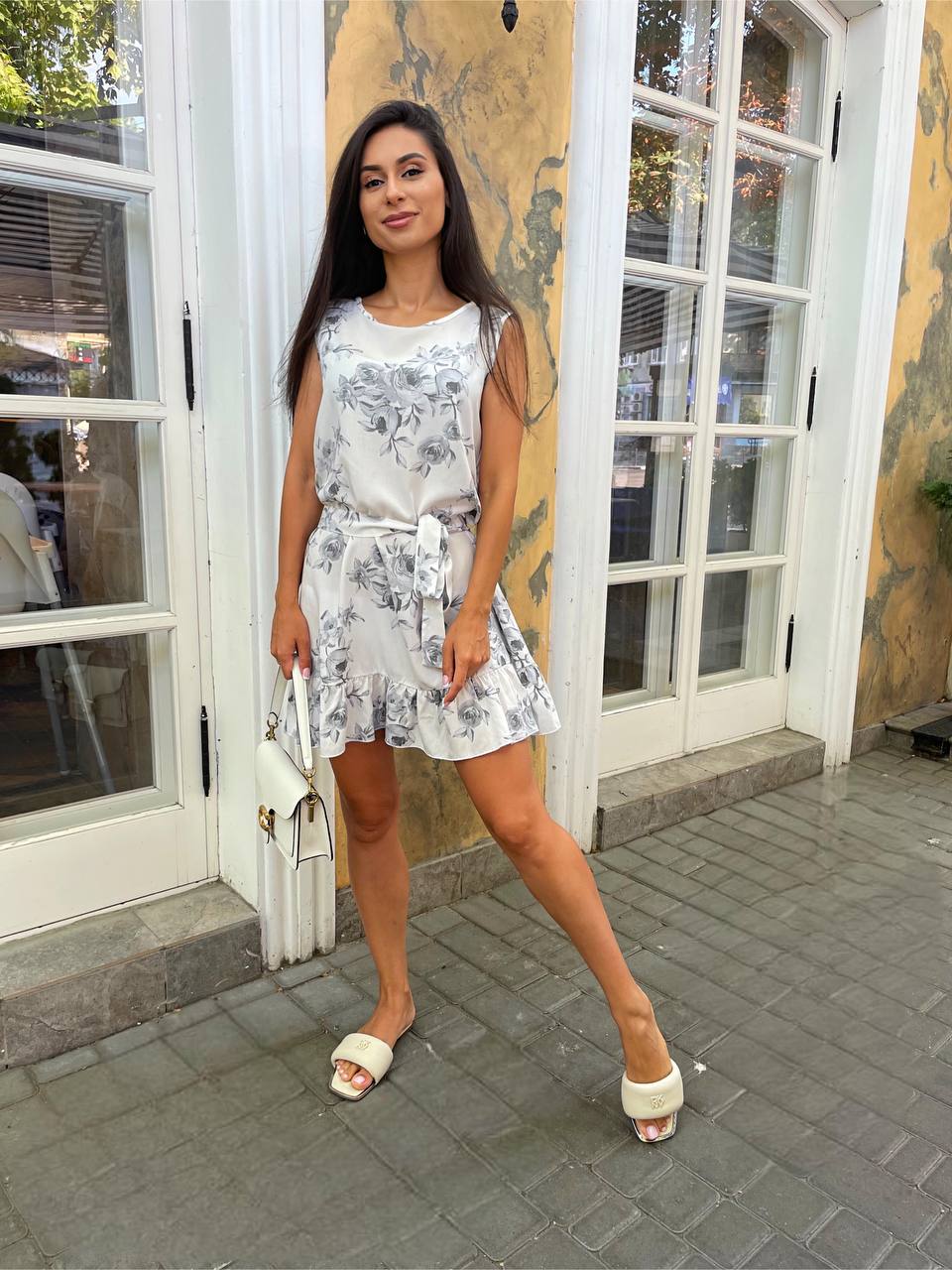 Lightweight Staple Fabric Floral Print Summer Dress