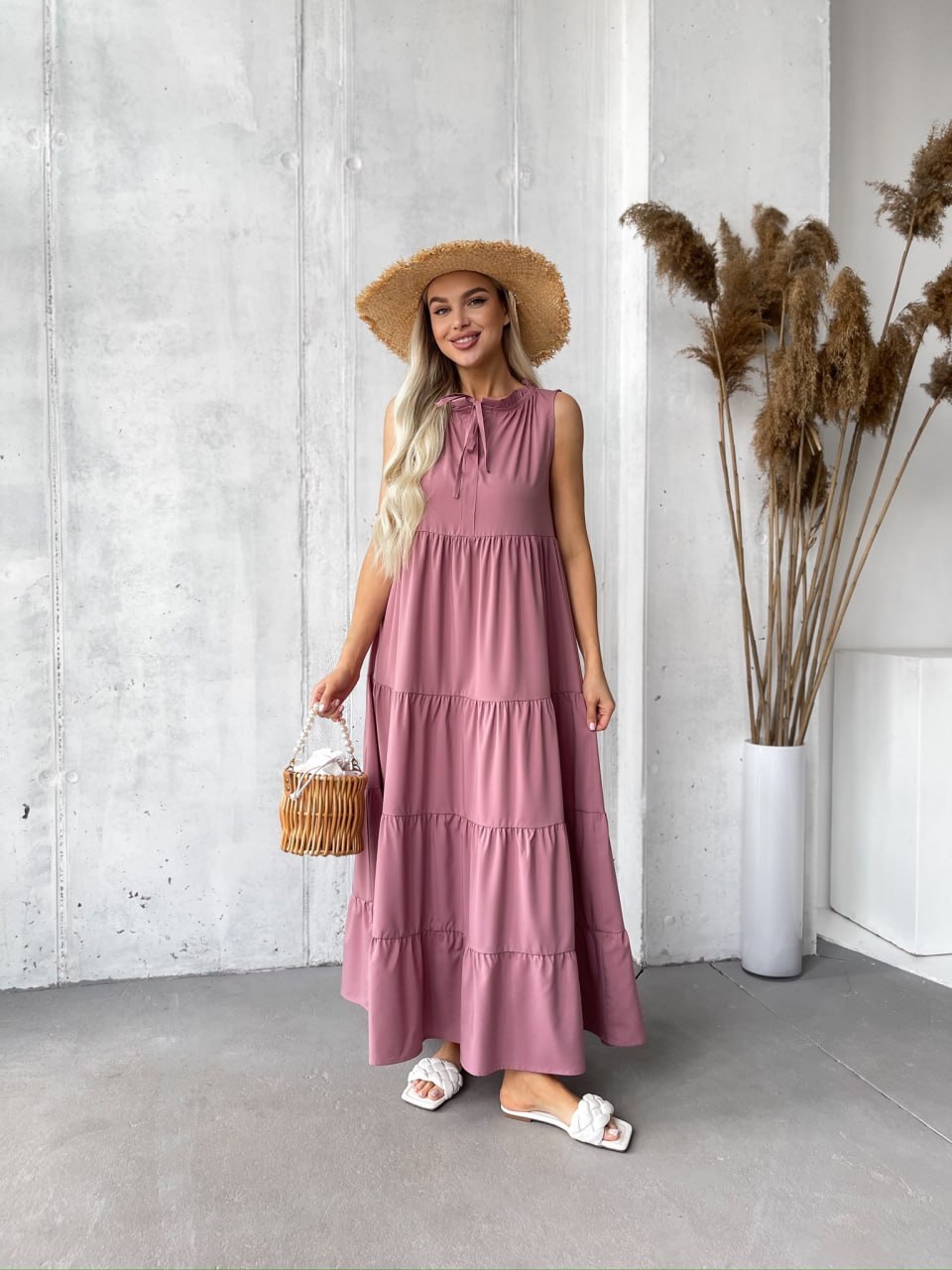 Sleeveless Loose Fit Soft Fabric Maxi Dress
