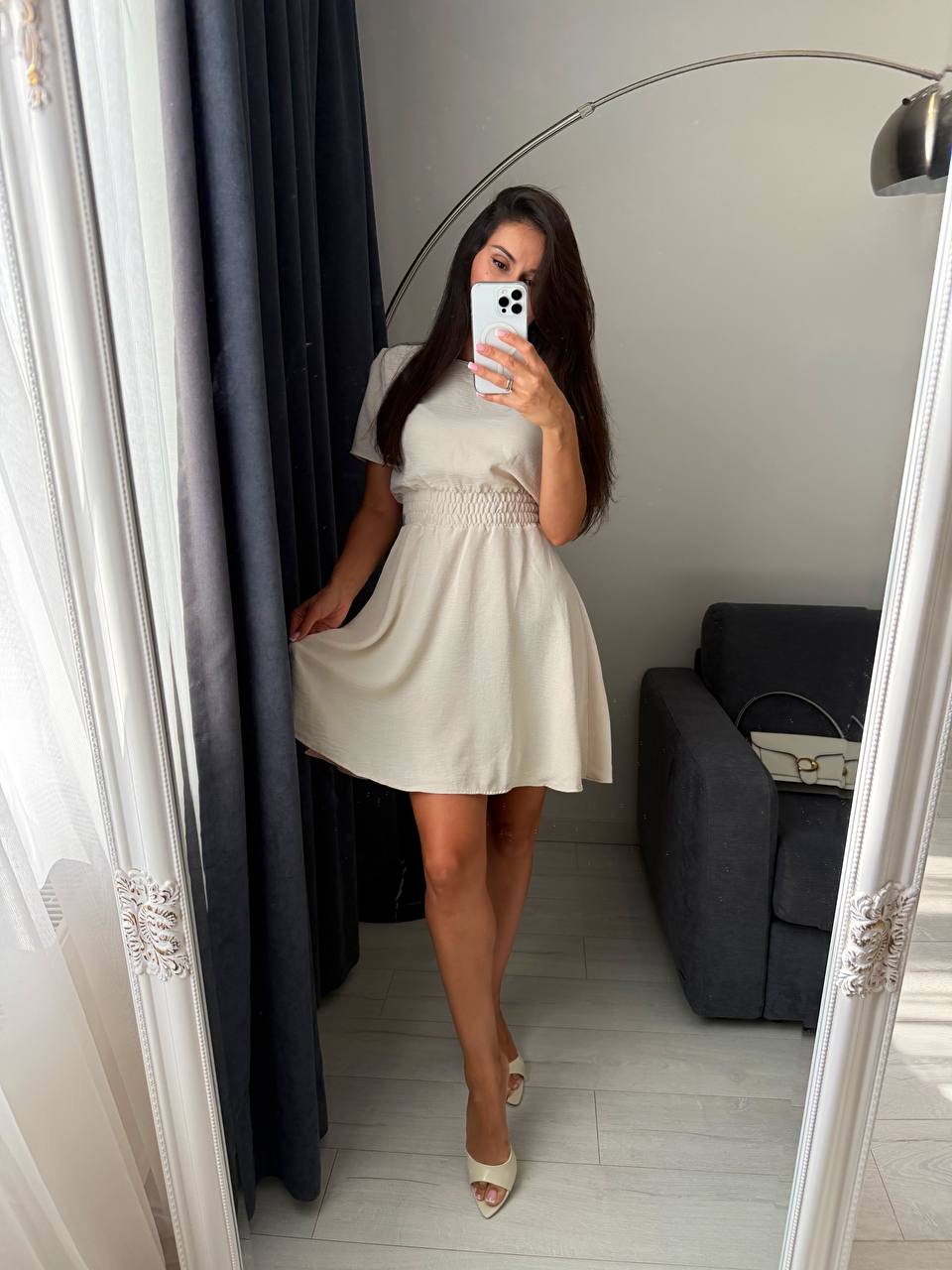Lightweight Cream Dress for Hot Summer Days